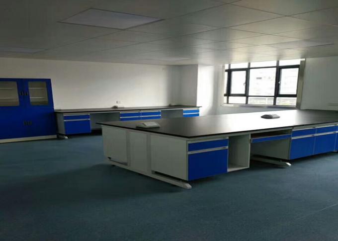Chemisch Houten Laboratoriummeubilair, de Bank van het Laboratoriumeiland met Reagensplank 2