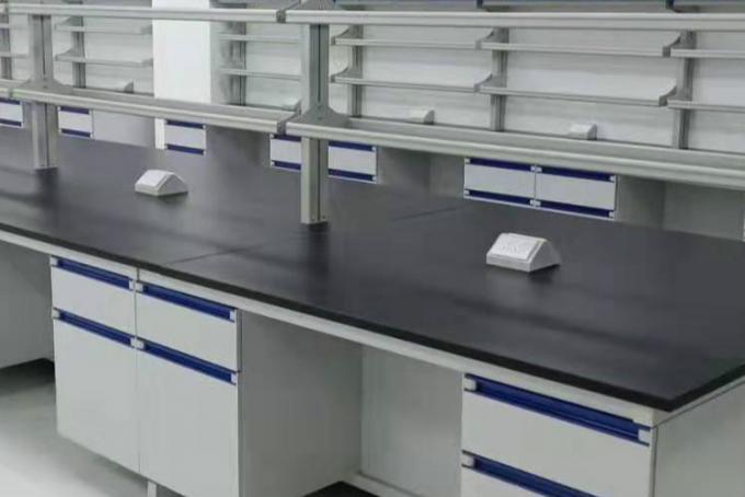 Staal en Houten de Bankmeubilair van het Chemielaboratorium 12.7mm Zwarte Phenolic Harsbovenkant 0