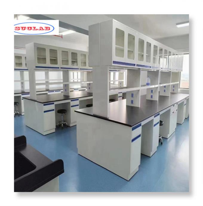 Gepersonaliseerd Moderne Design Kleur Chemie Laboratorium Meubelen Laboratorium Werkbank Fabrikanten in Blauwe Kleur 3