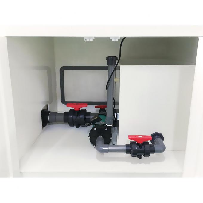 Wand gemonteerde laboratorium rookkap met scrubber tank lage geluid horizontale luchtstroom 2