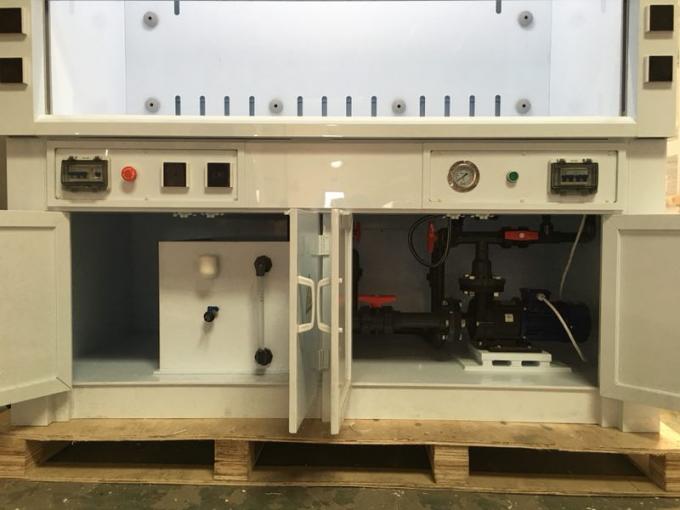 Wand gemonteerde laboratorium rookkap met scrubber tank lage geluid horizontale luchtstroom 3