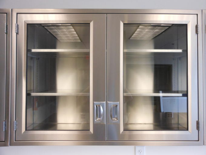 De Vloer van de het Laboratoriumbank van het schoolroestvrije staal - opgezet Bestand Alkali 8