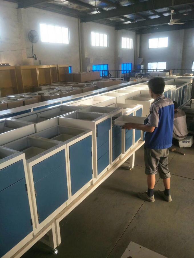 Roestvrije het Werkbanken van het Staallaboratorium met Multifunctionele Opslag 6