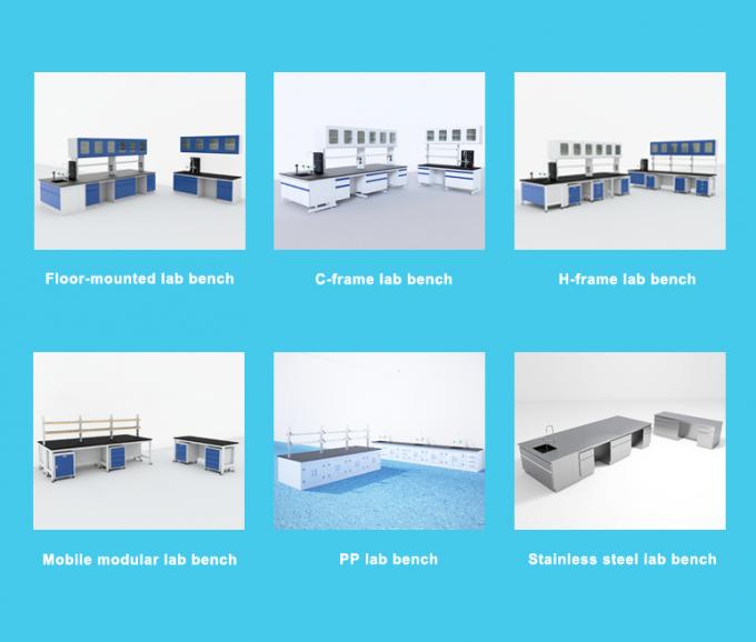 Roestvrije het Werkbanken van het Staallaboratorium met Multifunctionele Opslag 9
