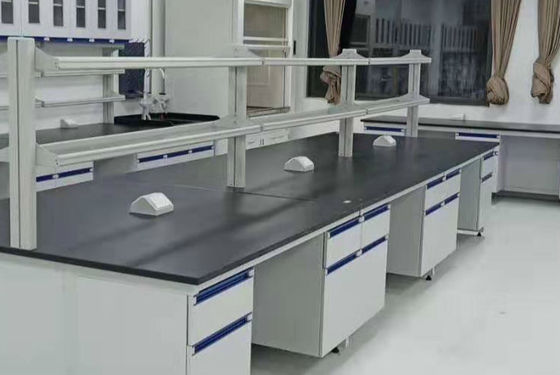 Goede prijs Staal en Houten de Bankmeubilair van het Chemielaboratorium 12.7mm Zwarte Phenolic Harsbovenkant online