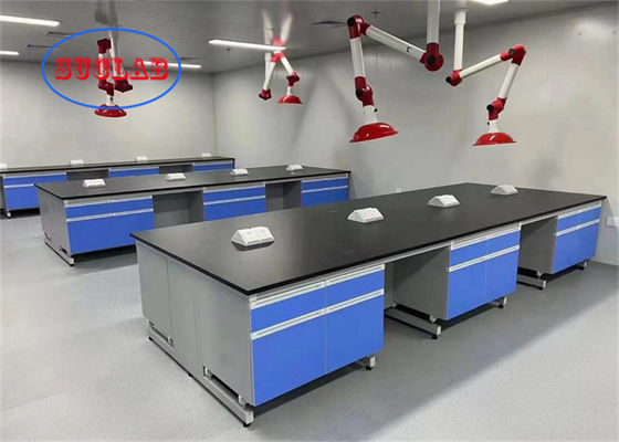 Goede prijs Phenolic Resin Chemistry Laboratory Workbench Laboratory Island Bench met wasbak met chemisch bestand laminaat werkoppervlak online