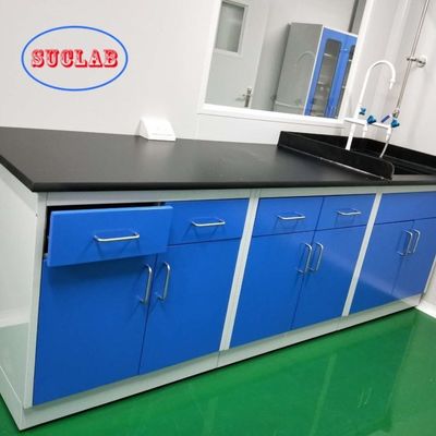Goede prijs White/Blue/Yellow/Black Chemistry Lab Bench Laboratory Bench Solution with Multi-Functional Socket and Safeguard Cover online