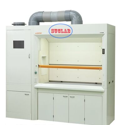 Goede prijs Wand gemonteerde laboratorium rookkap met scrubber tank lage geluid horizontale luchtstroom online