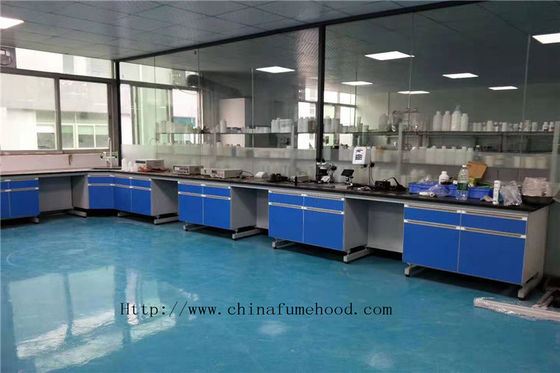 Goede prijs Meubilair van het het Handvat het Chemische Laboratorium van de aluminiumlegering, Blauw Phenolic Houten het Laboratoriummeubilair van 3000 mm Lengte online