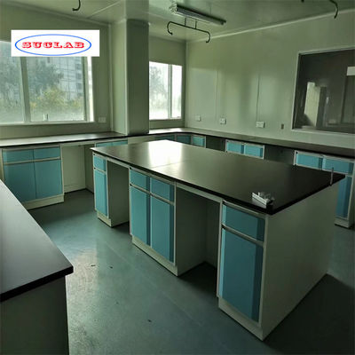 Goede prijs 2-Handle Chemistry Lab Casework Laboratory Bench Fabrikanten Premium kwaliteit 2 Kasten inbegrepen online