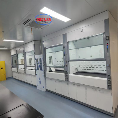 Goede prijs Op maat gemaakte PP rookkap met scrubbers voor laboratorium en ziekenhuis 220V spanning online