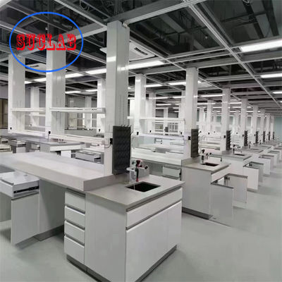 Goede prijs Versatile laboratoriumbanken Chemische laboratoriummeubilair met splash proof box beveiligingsdek fenolische toonbank online