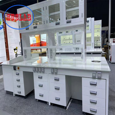 Goede prijs Custom kleur chemie lab bank met staal basis kast online