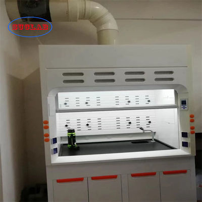 Goede prijs Wand gemonteerde laboratorium rookkap met scrubber tank lage geluid horizontale luchtstroom online
