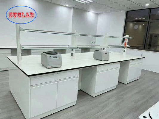 Goede prijs Witte fenolische hars werkplaat Laboratorium casework met staal frame reagens planken online