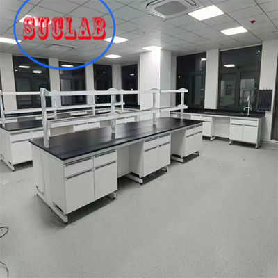 Goede prijs Staal Hout Chemie Lab Werkbank Lab Casework Hong Kong met Epoxy Hars Worktop online