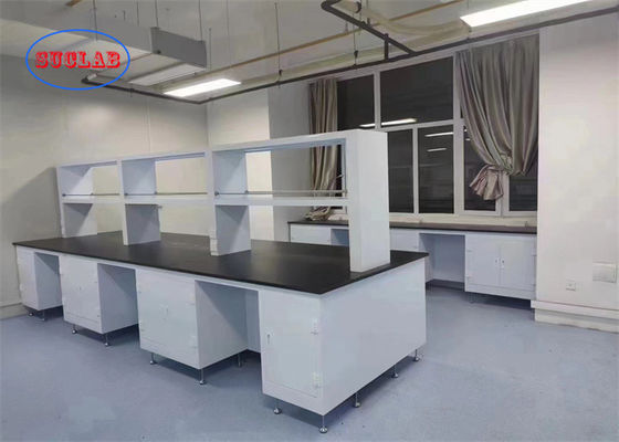 Goede prijs Verstelbare glazen plank Chemie Lab Bank Laboratorium Bank Hong Kong Met fenolische bovenkant Metalen basis en stille spoor online