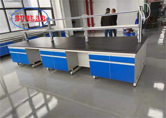 Goede prijs Gepersonaliseerde gekleurde fenolische hars chemie laboratorium werkbank met laboratoriumkasten Hong Kong online