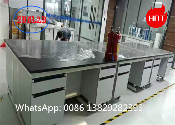 Goede prijs Aanpasbaar en duurzaam C-frameChemie Lab Workbench Laboratory Workbenches Ontwerp met meerdere kasten online