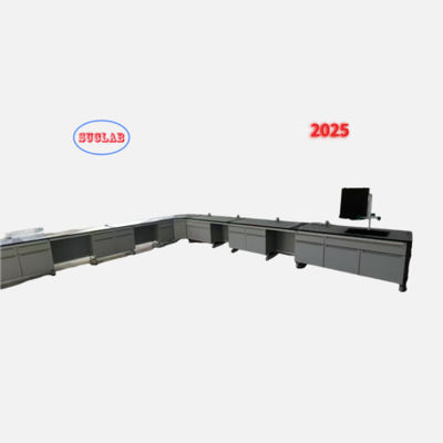 Goede prijs Chemie Lab Workbench & Chemical Laboratory Bench Leveranciers met chemisch bestand laminaatwerkoppervlak Meerdere kasten en houtmaterialen online