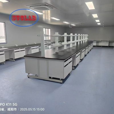 Goede prijs Geel chemie laboratorium bank makers voor aanpasbare afmetingen L * 1500/750 W * 800 / 850 mm H en laboratorium prestaties online