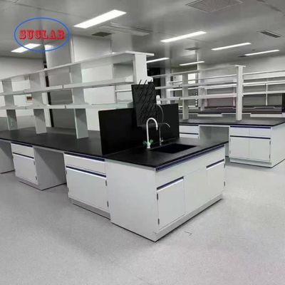 Goede prijs Full Steel Chemical Laboratory Workbench with 175° Buffer Hinge and Trespa Counter Tops online